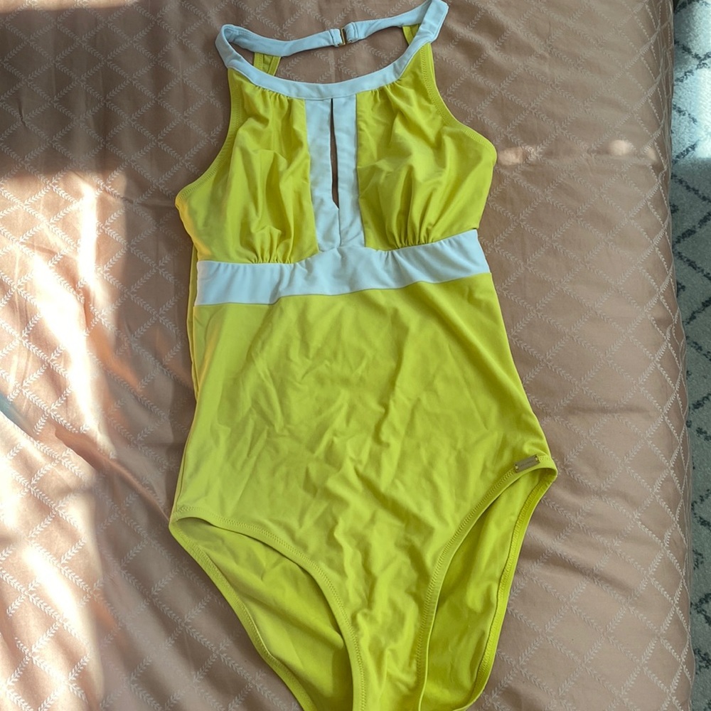 yellow halter swimsuit